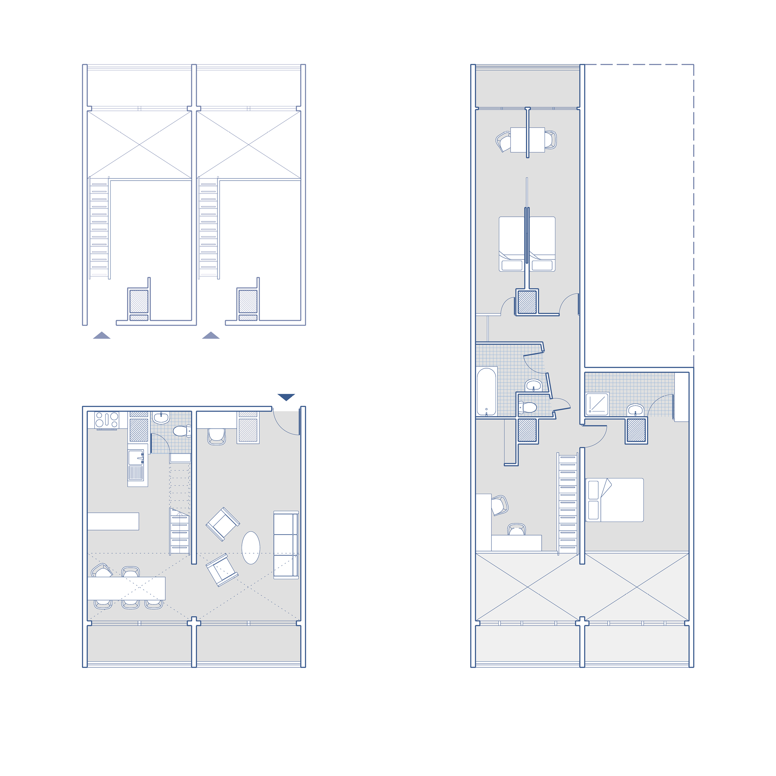 typical modified 3-bedroom unit